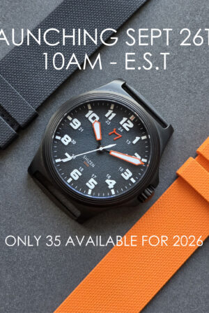 Shizen - 38MM - DLC Coated Field Watch - Fixed Lugs